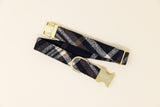 Coca Flannel Plaid Dog Collar