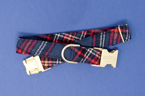 Atlas Flannel Plaid Dog Collar