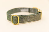 Olive Glitter Dog Collar