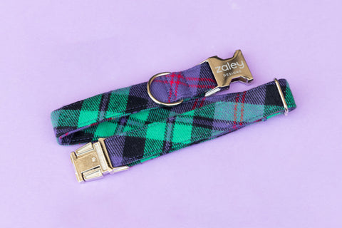 The Winnie Flannel Plaid Dog Collar