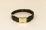 Black and Gold Spider Web Dog Collar