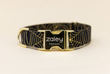 Black and Gold Spider Web Dog Collar