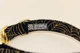 Black and Gold Spider Web Dog Collar