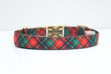 Mistletoe Plaid Endurance Dog Collar