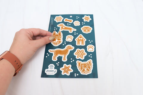 Gingerbread Dog Sticker Sheets