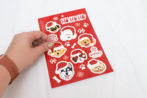 Santa Dog Sticker Sheets