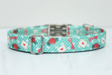 Mint Love Letters Endurance Dog Collar