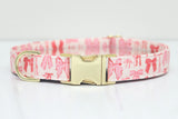 Pink Bows Dog Collar