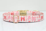 Pink Bows Dog Collar