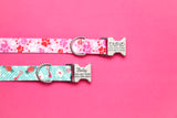 Pink Heart Paw Prints Endurance Dog Collar