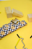 Checkered Smiley Faces Dog Collar