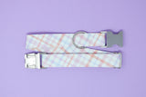 Pastel Plaid Dog Collar