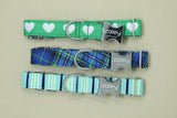 Sea Glass Stripe Dog Collar