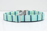 Sea Glass Stripe Dog Collar