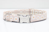 Tan Daisies Dog Collar