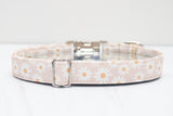 Tan Daisies Dog Collar