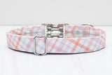 Pastel Plaid Dog Collar