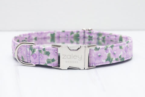 Vintage Purple Floral Dog Collar