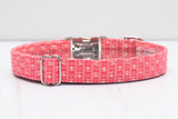 Vintage Floral Stripe Dog Collar