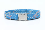 Red, White & Blue Bows Dog Collar