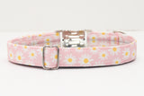 Pink Daisies Dog Collar