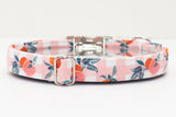 Gingham Peaches Dog Collar