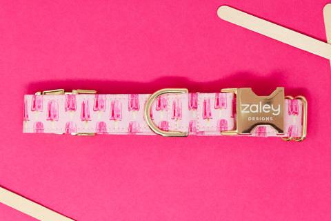 Pink Popsicles Dog Collar