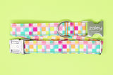 Neon Checkered Dog Collar