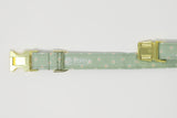 Sage Green Daisies Dog Collar