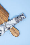 Light Blue Plaid Dog Collar