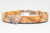 The Honey Flannel Plaid Dog Collar