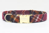 The Matilda Flannel Plaid Dog Collar