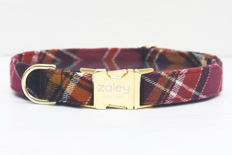 The Matilda Flannel Plaid Dog Collar