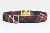 The Matilda Flannel Plaid Dog Collar