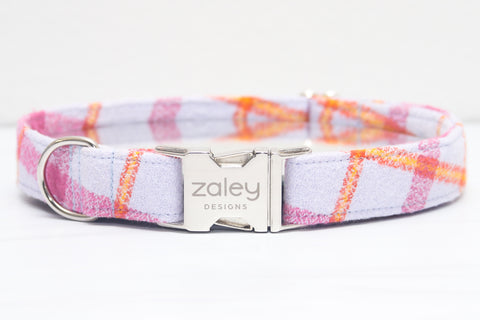 The Addie Flannel Plaid Dog Collar