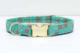 Green Football Dog Collar