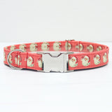 Red Vintage Santas Dog Collar
