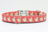 Red Vintage Santas Dog Collar