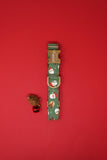 Santa & Reindeer Green Dog Collar