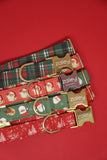 Red Vintage Santas Dog Collar