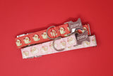 Red Vintage Santas Dog Collar