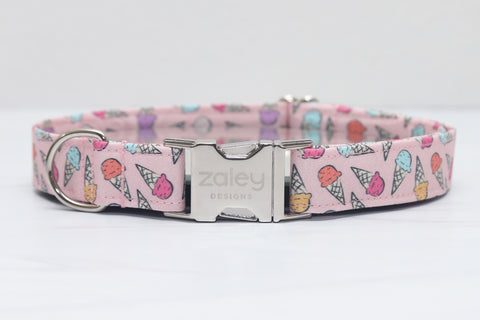 Pink Ice Cream Dog Collar
