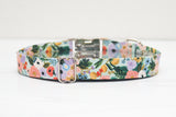 Rifle Paper Company Floral - Baby Blue & Lavender Dog Collar