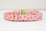 Hot Pink Stars Dog Collar