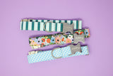 Teal & Blue Cabana Stripe Dog Collar