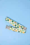 Blue/Yellow/Green Checkered Dog Collar