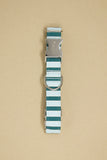 Teal & Blue Cabana Stripe Dog Collar