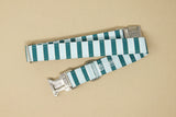 Teal & Blue Cabana Stripe Dog Collar