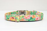 Tropical Floral Dog Collar