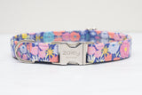 Royal Purple Floral Dog Collar